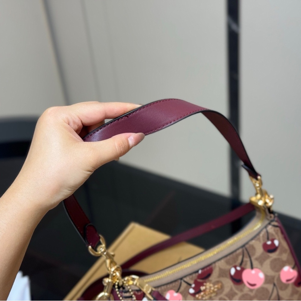 Coach Teri Shoulder Bag with Cherry Print - Picture 8 of 9